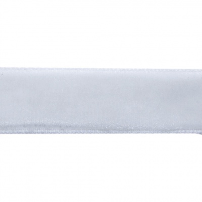 Лента бархатная нейлон, шир.12 мм, (упак. 45,7м), цв.01-белый - купить в Ангарске. Цена: 457.61 руб.