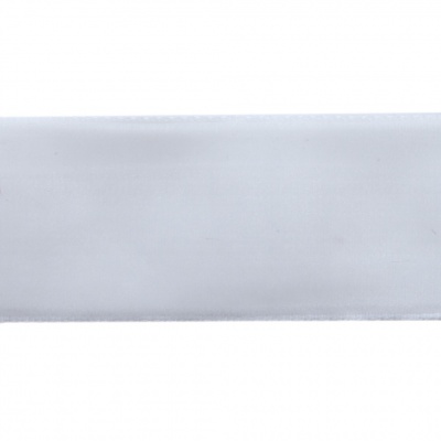 Лента бархатная нейлон, шир.25 мм, (упак. 45,7м), цв.01-белый - купить в Ангарске. Цена: 981.09 руб.
