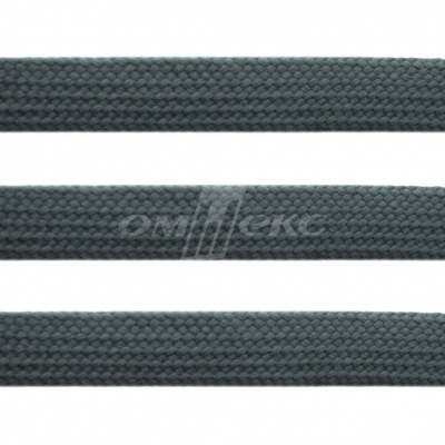 Шнур плетеный (плоский) d-12 мм, (уп.90+/-1м), 100% полиэстер, цв.272 - серый - купить в Ангарске. Цена: 8.62 руб.
