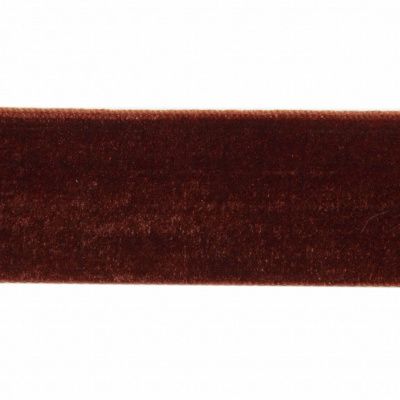 Лента бархатная нейлон, шир.25 мм, (упак. 45,7м), цв.120-шоколад - купить в Ангарске. Цена: 981.09 руб.
