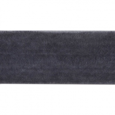 Лента бархатная нейлон, шир.25 мм, (упак. 45,7м), цв.189-т.серый - купить в Ангарске. Цена: 981.09 руб.