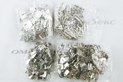 Крючки брючные 4 шипа "Стром" 144 шт. никель - купить в Ангарске. Цена: 383.97 руб.