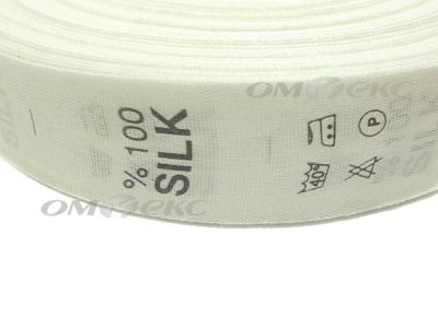 Состав и уход за тк.100% Silk (1000 шт) - купить в Ангарске. Цена: 520.46 руб.