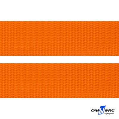 Оранжевый- цв.523 -Текстильная лента-стропа 550 гр/м2 ,100% пэ шир.25 мм (боб.50+/-1 м) - купить в Ангарске. Цена: 405.80 руб.