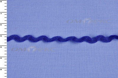Тесьма плетеная "Вьюнчик"/синий - купить в Ангарске. Цена: 40.72 руб.