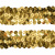 Тесьма с пайетками D16, шир. 30 мм/уп. 25+/-1 м, цвет золото - купить в Ангарске. Цена: 1 098.48 руб.