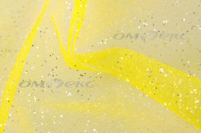 Сетка Глиттер, 40 гр/м2, шир.160см, цвет жёлтый - купить в Ангарске. Цена 163.01 руб.