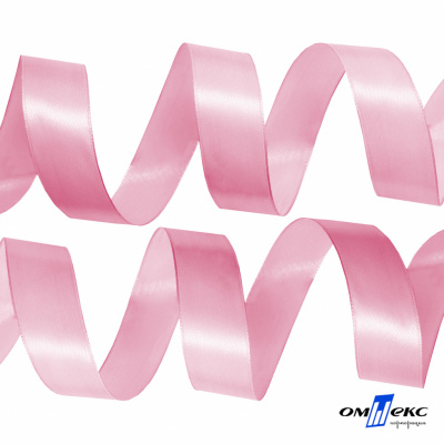 050-нежно-розовый Лента атласная упаковочная (В) 85+/-5гр/м2, шир.25 мм (1/2), 25+/-1 м - купить в Ангарске. Цена: 53.96 руб.