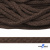 Шнур плетеный d-6 мм, 70% хлопок 30% полиэстер, уп.90+/-1 м, цв.1073-т.коричневый - купить в Ангарске. Цена: 594 руб.