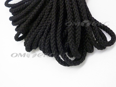 Шнур В-035 4 мм круп.плетение 100 м черный - купить в Ангарске. Цена: 156.40 руб.