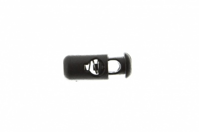 8108 Фиксатор пластиковый "Бочонок", 20х8 мм, цвет чёрный - купить в Ангарске. Цена: 1.31 руб.