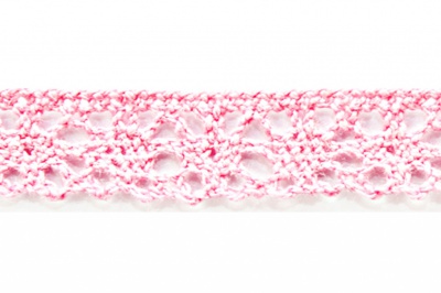 Тесьма кружевная 0621-1607, шир. 15 мм/уп. 20+/-1 м, цвет 096-розовый - купить в Ангарске. Цена: 302.42 руб.