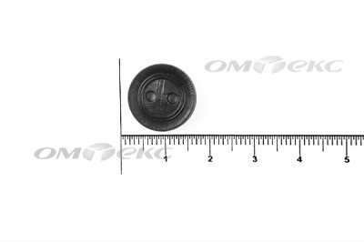 51820/15 мм (2 пр)  черные пуговицы - купить в Ангарске. Цена: 0.87 руб.