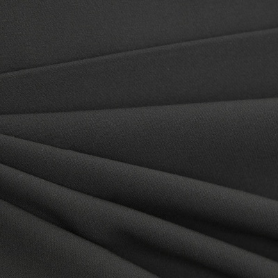 Костюмная ткань "Элис", 220 гр/м2, шир.150 см, цвет чёрный - купить в Ангарске. Цена 301.72 руб.