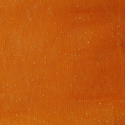 Сетка Глиттер, 24 г/м2, шир.145 см., оранжевый - купить в Ангарске. Цена 117.24 руб.