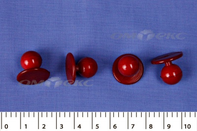 Пуговица поварская "Пукля", 10 мм, цвет красный - купить в Ангарске. Цена: 2.28 руб.