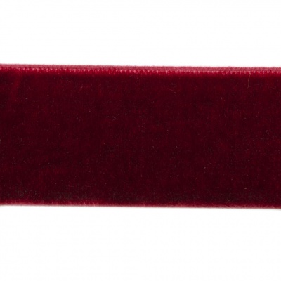 Лента бархатная нейлон, шир.25 мм, (упак. 45,7м), цв.240-бордо - купить в Ангарске. Цена: 809.01 руб.
