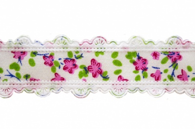 Тесьма декоративная 0385-6170, шир. 25 мм/уп. 22,8+/-1 м, цвет 02-розовый - купить в Ангарске. Цена: 364.70 руб.