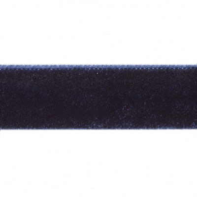 Лента бархатная нейлон, шир.12 мм, (упак. 45,7м), цв.180-т.синий - купить в Ангарске. Цена: 411.60 руб.