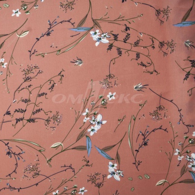 Плательная ткань "Фламенко" 2.1, 80 гр/м2, шир.150 см, принт растительный - купить в Ангарске. Цена 311.05 руб.