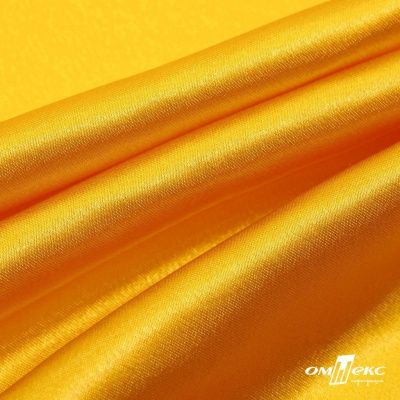Поли креп-сатин 13-0859, 125 (+/-5) гр/м2, шир.150см, цвет жёлтый - купить в Ангарске. Цена 155.57 руб.