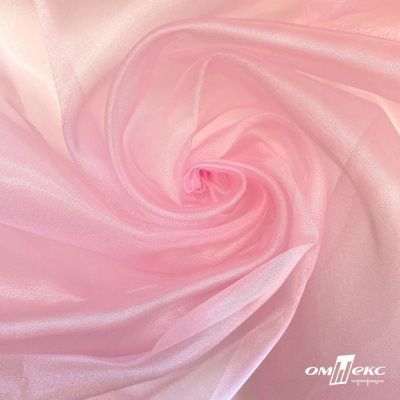 Ткань органза, 100% полиэстр, 28г/м2, шир. 150 см, цв. #47 розовая пудра - купить в Ангарске. Цена 86.24 руб.