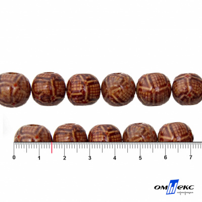 0125-Бусины деревянные "ОмТекс", 15 мм, упак.50+/-3шт - купить в Ангарске. Цена: 77 руб.