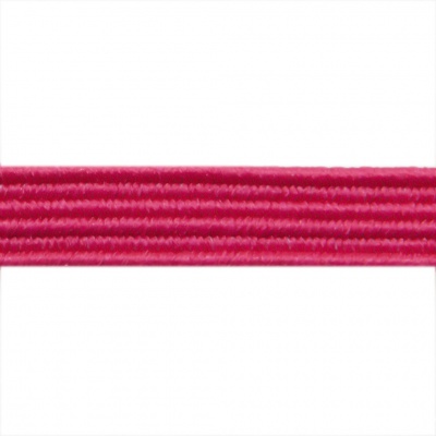 Резиновые нити с текстильным покрытием, шир. 6 мм ( упак.30 м/уп), цв.- 84-фуксия - купить в Ангарске. Цена: 155.22 руб.