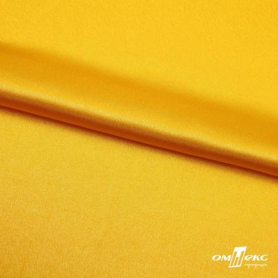 Поли креп-сатин 13-0859, 125 (+/-5) гр/м2, шир.150см, цвет жёлтый - купить в Ангарске. Цена 155.57 руб.