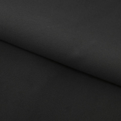 Костюмная ткань "Элис", 220 гр/м2, шир.150 см, цвет чёрный - купить в Ангарске. Цена 308 руб.