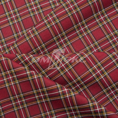 Ткань костюмная клетка 24379 2012, 230 гр/м2, шир.150см, цвет бордовый/бел/жел - купить в Ангарске. Цена 539.74 руб.