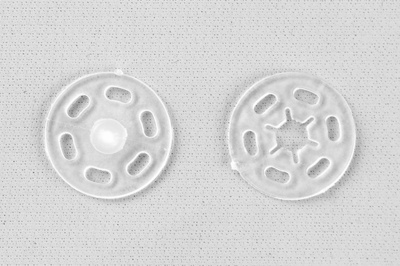 Кнопки пришивные пластиковые 15 мм, блистер 24шт, цв.-прозрачные - купить в Ангарске. Цена: 68.79 руб.