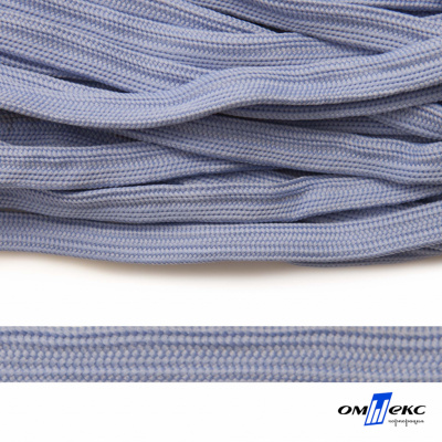 Шнур плетеный (плоский) d-12 мм, (уп.90+/-1м), 100% полиэстер, цв.259 - голубой - купить в Ангарске. Цена: 8.71 руб.