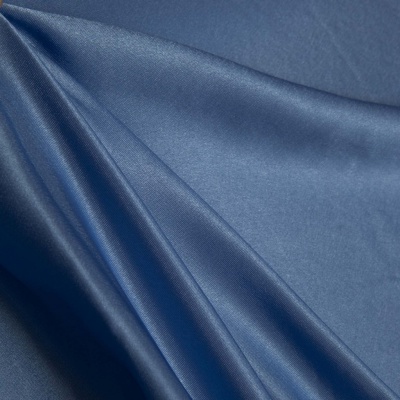 Поли креп-сатин 16-4132, 125 (+/-5) гр/м2, шир.150см, цвет голубой - купить в Ангарске. Цена 157.15 руб.
