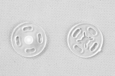 Кнопки пришивные пластиковые 13 мм, блистер 24шт, цв.-прозрачные - купить в Ангарске. Цена: 62.27 руб.