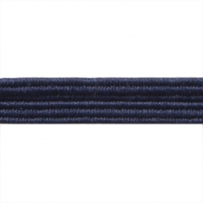 Резиновые нити с текстильным покрытием, шир. 6 мм ( упак.30 м/уп), цв.- 117-т.синий - купить в Ангарске. Цена: 152.05 руб.