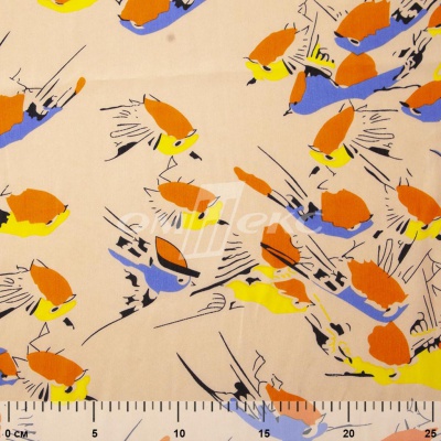 Плательная ткань "Софи" 14.1, 75 гр/м2, шир.150 см, принт птицы - купить в Ангарске. Цена 241.49 руб.