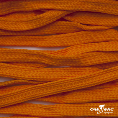 Шнур плетеный (плоский) d-12 мм, (уп.90+/-1м), 100% полиэстер, цв.267 - оранжевый - купить в Ангарске. Цена: 8.62 руб.