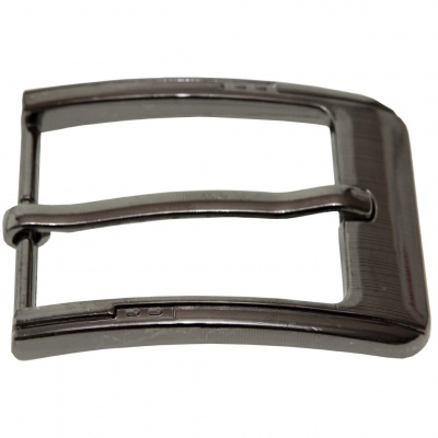 Пряжка металлическая для мужского ремня SC035#6 (шир.ремня 40 мм), цв.-тем.никель - купить в Ангарске. Цена: 43.93 руб.