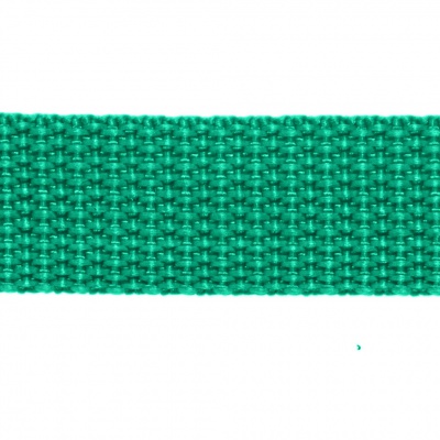 Стропа текстильная, шир. 25 мм (в нам. 50+/-1 ярд), цвет яр.зелёный - купить в Ангарске. Цена: 397.52 руб.