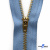 Молнии джинсовые металл т-4, 18 см латунь (YG), цв.-деним (231) - купить в Ангарске. Цена: 21.57 руб.