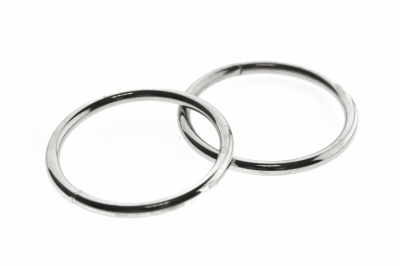 Кольцо металлическое №40 мм, цв.-никель - купить в Ангарске. Цена: 4.45 руб.