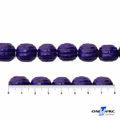 0309-Бусины деревянные "ОмТекс", 16 мм, упак.50+/-3шт, цв.018-фиолет - купить в Ангарске. Цена: 62.22 руб.