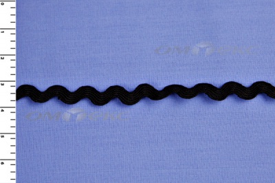 Тесьма плетеная "Вьюнчик"/черный - купить в Ангарске. Цена: 48.60 руб.