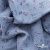 Ткань Муслин принт, 100% хлопок, 125 гр/м2, шир. 140 см, #2308 цв. 69 серо-голубой с цветком - купить в Ангарске. Цена 413.11 руб.