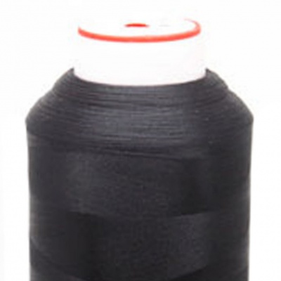 Нитки текстурированные некручёные, намот. 5 000 м, цвет чёрный - купить в Ангарске. Цена: 70.43 руб.