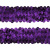Тесьма с пайетками 12, шир. 30 мм/уп. 25+/-1 м, цвет фиолет - купить в Ангарске. Цена: 1 098.48 руб.
