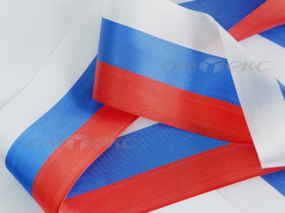 Лента "Российский флаг" с2744, шир. 8 мм (50 м) - купить в Ангарске. Цена: 7.14 руб.