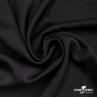 Ткань плательная Габриэль 100% полиэстер,140 (+/-10) гр/м2, шир. 150 см, цв. черный BLACK - купить в Ангарске. Цена 248.37 руб.