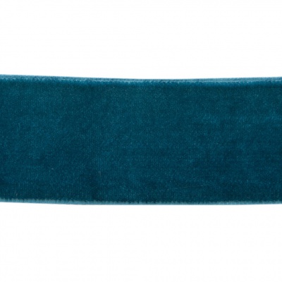 Лента бархатная нейлон, шир.25 мм, (упак. 45,7м), цв.65-изумруд - купить в Ангарске. Цена: 981.09 руб.